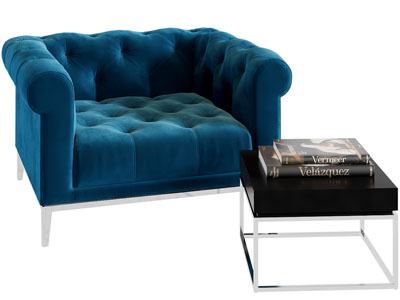 简欧单人沙发3d模型 简欧单人沙发