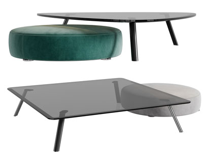 现代茶几3d模型 现代茶几