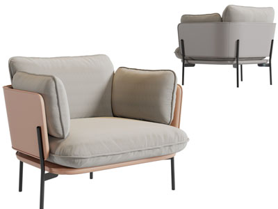 现代单人沙发3d模型 现代单人沙发