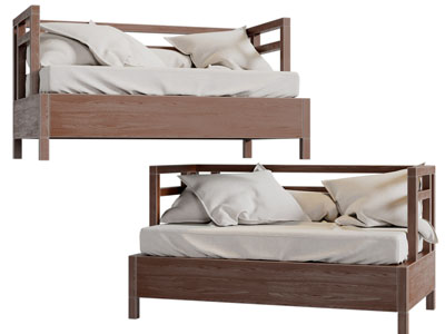 现代沙发床3d模型 现代沙发床