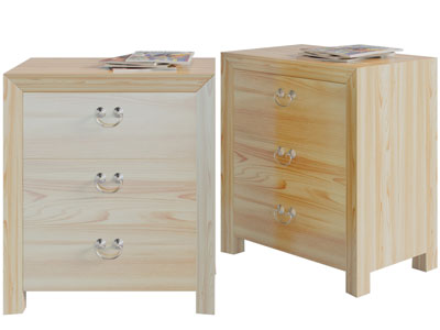 现代实木床头柜