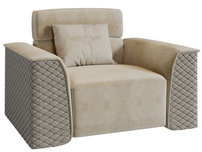 简欧单人沙发3d模型 简欧单人沙发