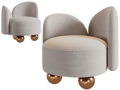 现代单人沙发3d模型 现代单人沙发