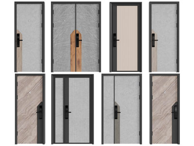 后现代单扇、双扇平开门