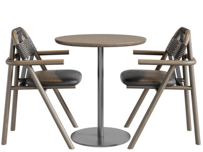 北欧休闲椅子、边几