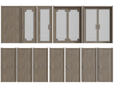 新中式实木平开门