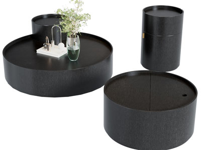 后现代圆形茶几3d模型 后现代圆形茶几