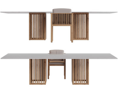 新中式书桌椅组合