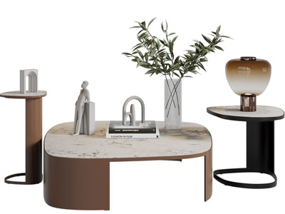 现代茶几3d模型 现代茶几