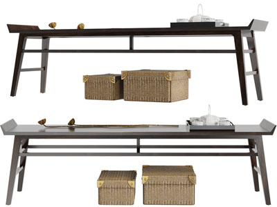 新中式茶几、茶桌3d模型 新中式茶几、茶桌