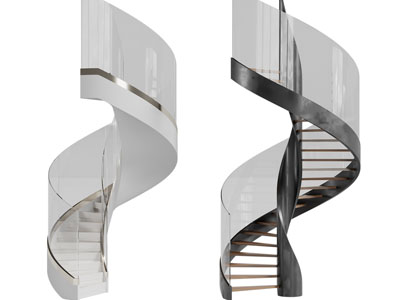 现代旋转楼梯3d模型 现代旋转楼梯