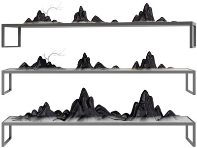 新中式假山盆景摆件