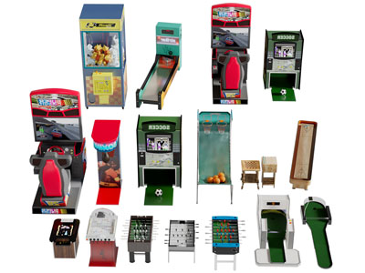 现代游戏机游乐设备3d模型 现代游戏机游乐设备