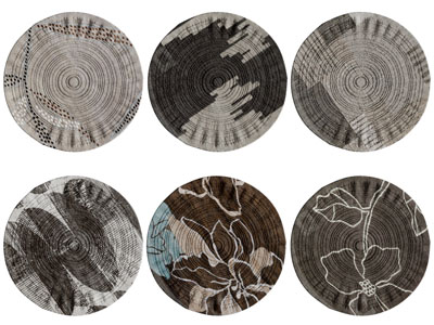 侘寂风圆形地毯