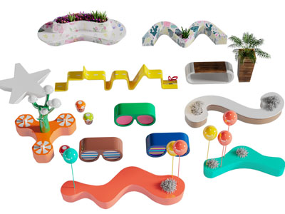 现代异形公共椅子