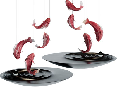 新中式鲤鱼雕刻摆件