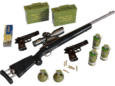 现代步枪、子弹、手雷3d模型 现代步枪、子弹、手雷