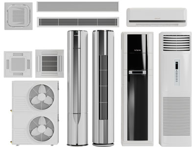 现代立式、和壁挂式空调、空调外机