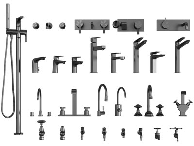 现代水龙头3d模型 现代水龙头