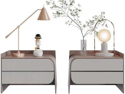 现代床头柜