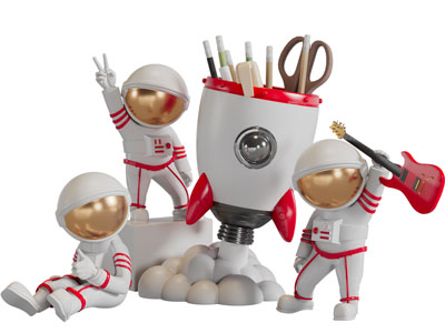 现代宇航员装饰品摆件