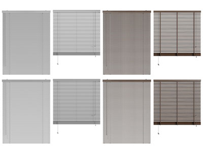 现代百叶窗帘、卷帘、拉帘3d模型 现代百叶窗帘、卷帘、拉帘