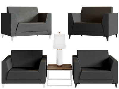 后现代单人沙发3d模型 后现代单人沙发