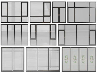 现代平开窗、推拉窗