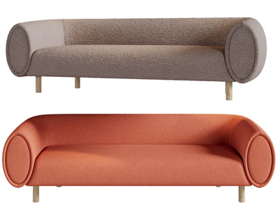 现代多人沙发3d模型 现代多人沙发