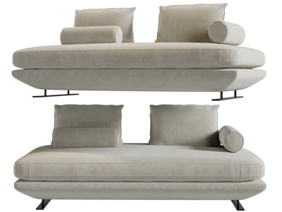 现代多人沙发3d模型 现代多人沙发