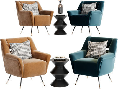 现代单人沙发3d模型 现代单人沙发