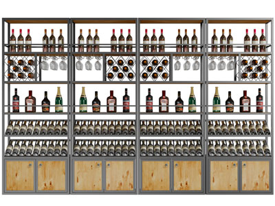 工业风酒架、酒柜