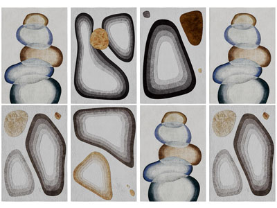 侘寂风长方形地毯
