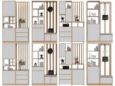 现代玄关装饰鞋柜