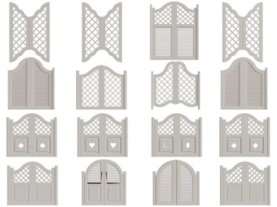 简欧半开门、牛仔门、庭院门