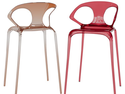 现代透明塑料休闲椅子