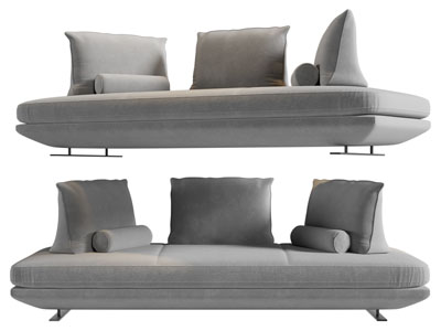 现代多人沙发3d模型 现代多人沙发