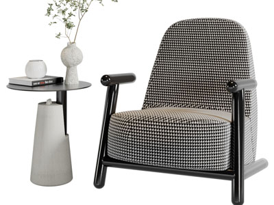 现代休闲单人沙发3d模型 现代休闲单人沙发