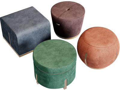 现代圆形、方形沙发凳