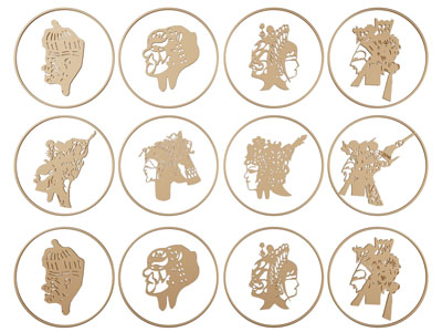 中式皮影人物角色墙饰挂件