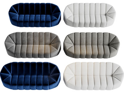 现代多人沙发3d模型 现代多人沙发