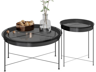 现代圆形茶几