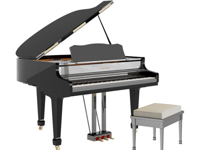 现代三角钢琴3d模型 现代三角钢琴