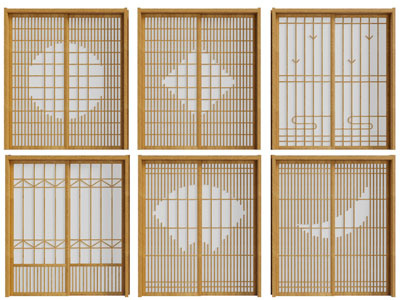 日式实木推拉门