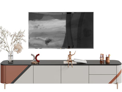 现代电视柜、电视机