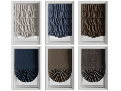 欧式罗马帘、扇形窗帘3d模型 欧式罗马帘、扇形窗帘