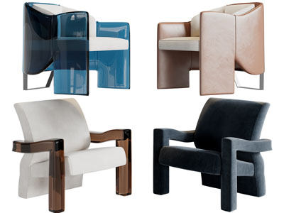 现代单人沙发3d模型 现代单人沙发