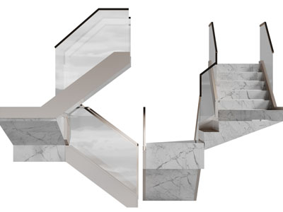 现代旋转楼梯3d模型 现代旋转楼梯