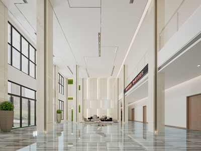 现代大堂前台接待区