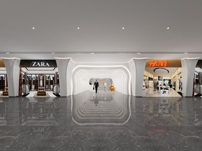 现代商场、购物广场3d模型 现代商场、购物广场